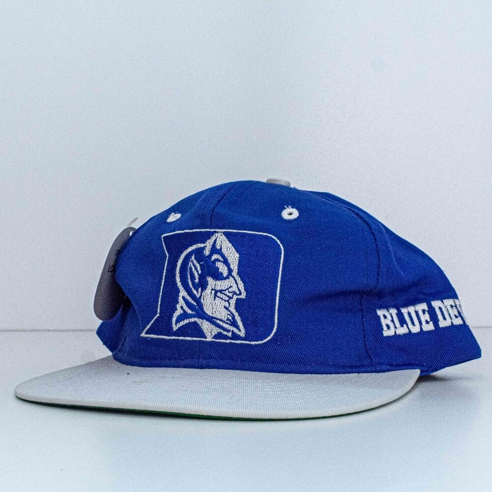 Duke Blue Devils Snapback Hat Logo 7 Competitor Blockhead VTG 90s